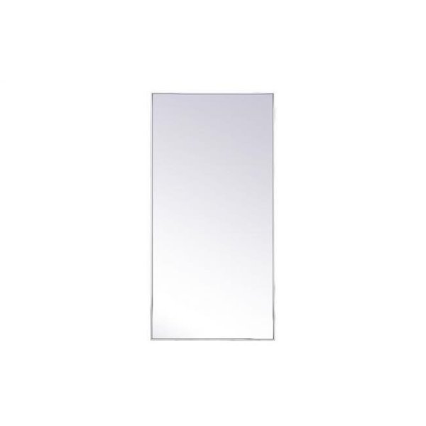 Elegant Decor Elegant Decor MR43060WH 30 x 60 in. Metal Frame Rectangle Mirror; White MR43060WH